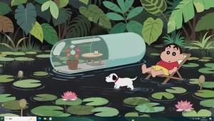 可爱秘境小新主题