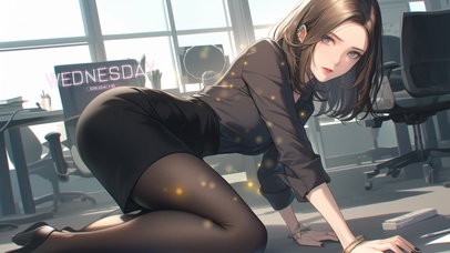 蹲在地上气质美女