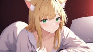 猫耳睡衣美少女