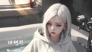 4K浴室可爱少女