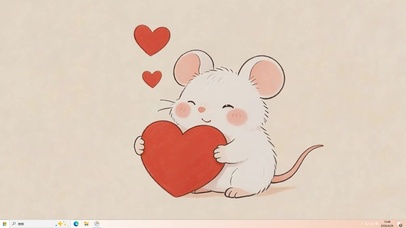 可爱小老鼠桌面主题