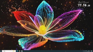 七彩炫光粒子幸运之花