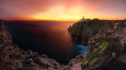 夕阳幻海8K~【唯美梦幻风】