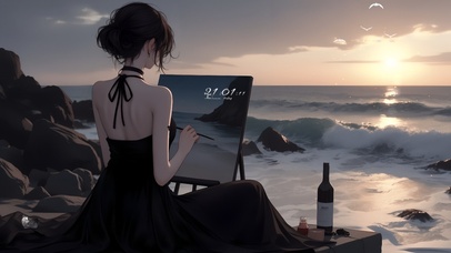 海岸少女