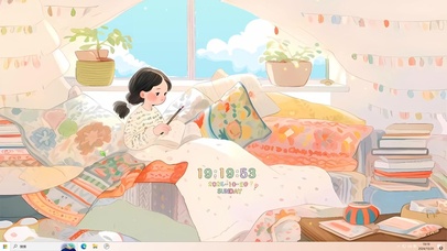 清新多巴胺插画少女