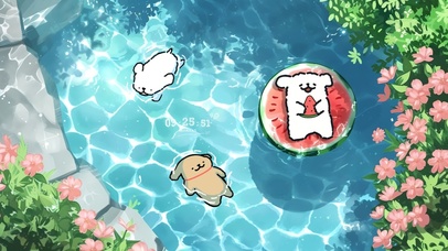 线条小狗夏日清凉派对2