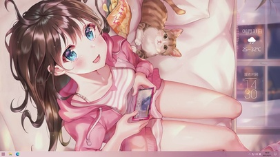 4K 美腿动漫美少女玩游戏