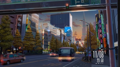 傍晚城市的马路