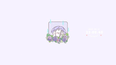 可爱小兔～下雨