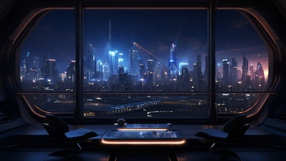 窗外的未来城市