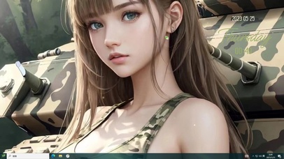 4k迷彩纯欲美少女