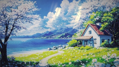 海边小屋AI壁纸