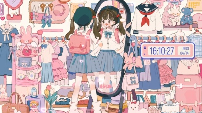 JK元气少女--粉色可爱房间