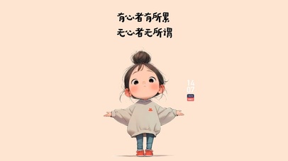 没心没肺 一点不累