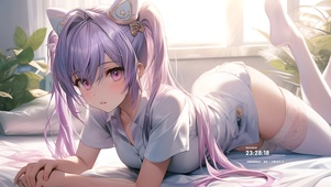 4K白丝猫女