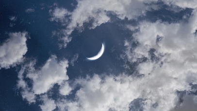 夜晚月亮天空