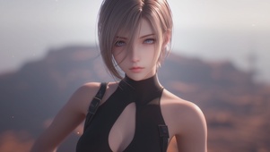 短发美女
