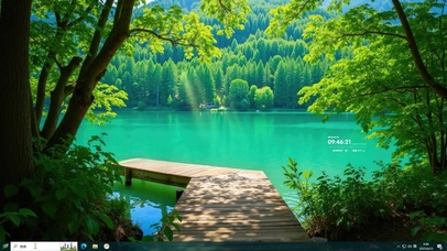 护眼树荫湖景主题