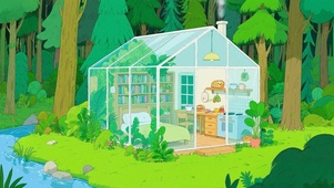 森林中的玻璃小屋