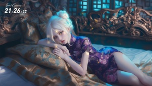 素手拈花，花心自此乱作香尘