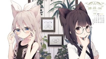 二次元兽耳眼睛美少女