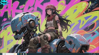 战火中的机器人和少女