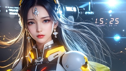 酷帅长发机甲美少女