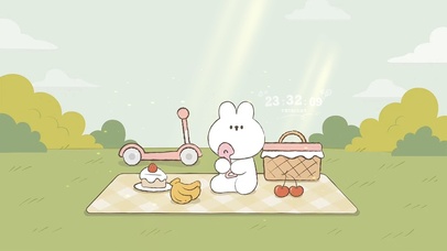 治愈可爱小兔野餐