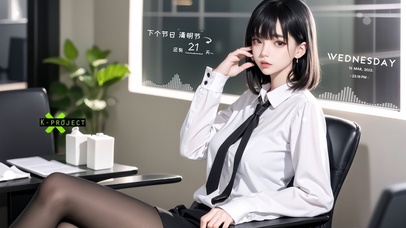 清纯OL少女（节假日倒计时）