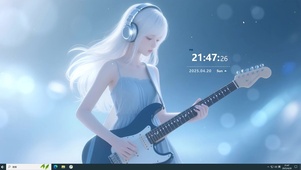 清新白发美少女