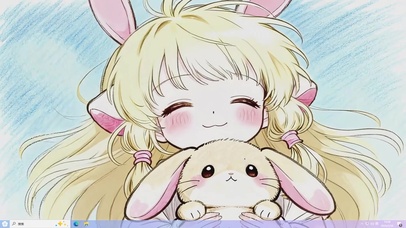 女孩和她的小兔