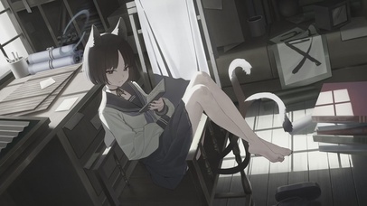 唯美可爱猫耳少女