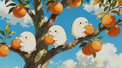 可爱小白心想事橙