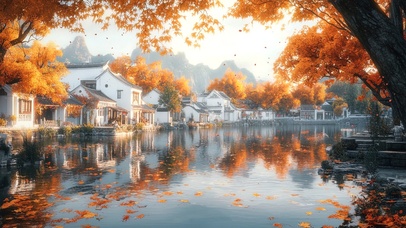 古韵水乡秋日美景