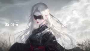 4K古风白发少女