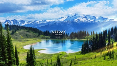 4k青山白云湖泊