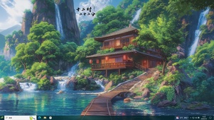 风景主题 瀑布湖水客栈