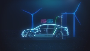 抽象科技感电车