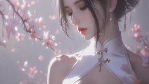 唯美浪漫樱花女孩甜美气质美女