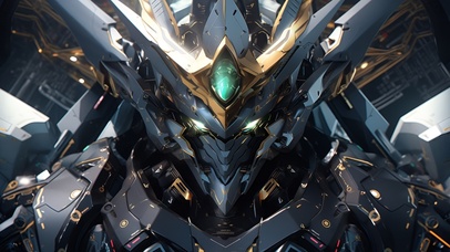 墨绿原石黑金机甲