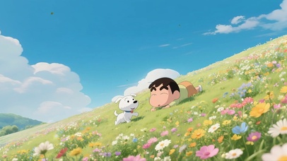 蜡笔小新和小白