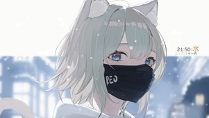 戴口罩的女孩