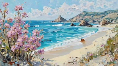 海边油画