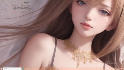 4k金发项链美少女