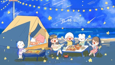 唯美治愈海边野餐