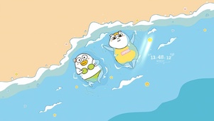 海滩日光浴