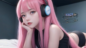 可爱长发女孩