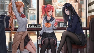 4K咖啡店女高中生