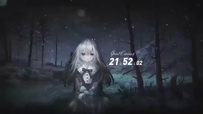 雪夜森林的银发少女