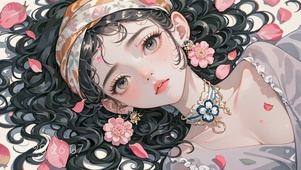 梦幻卷发少女